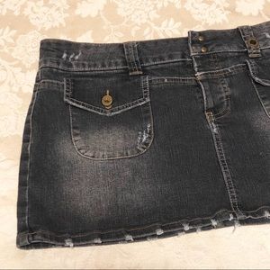 Duchesse | Grey Blue Jean Mini Skirt Duchesse Jean